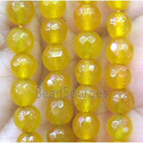 golden agate beads, faceted round