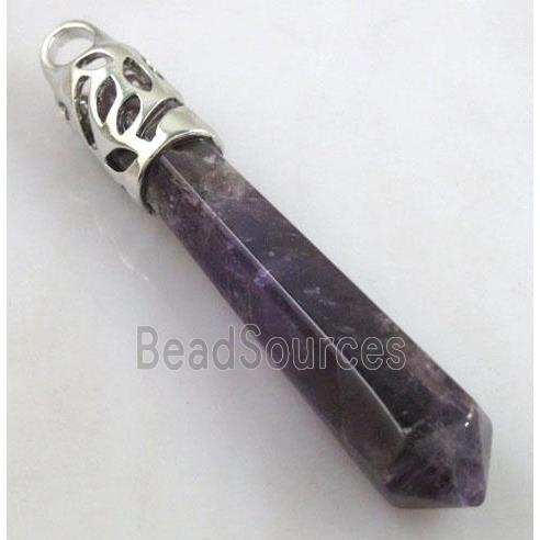 Amethyst stick Pendant, point