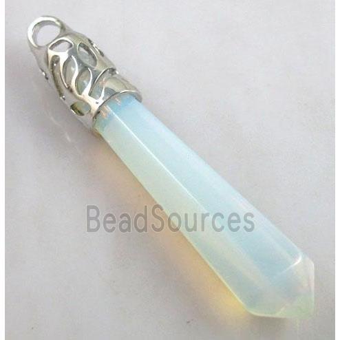 opalite stone pendant, stick, point