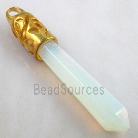 opalite stone pendant, stick, point