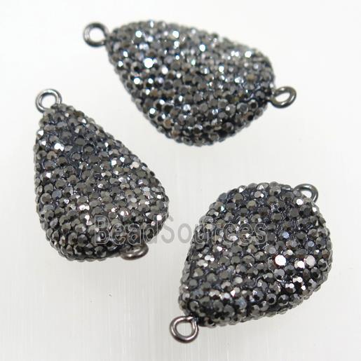 resin connector paved rhinestone