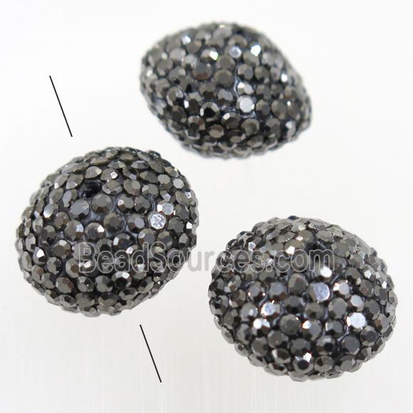 resin bicone beads paved rhinestone