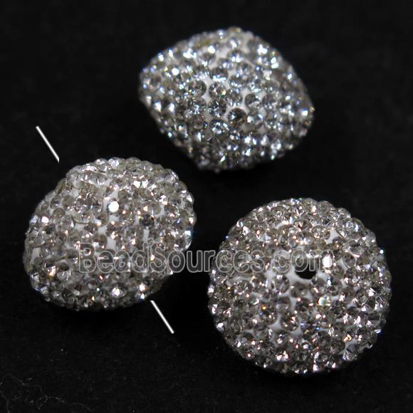 resin bicone beads paved rhinestone