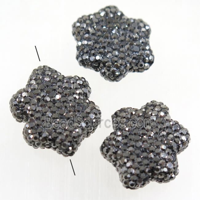 resin bead paved rhinestone