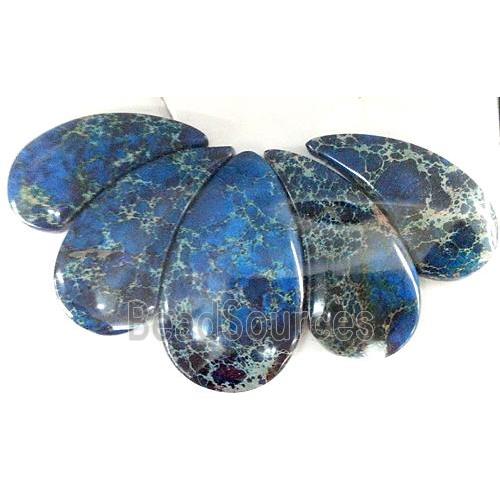 Blue Imperial Jasper Teardrop Pendant