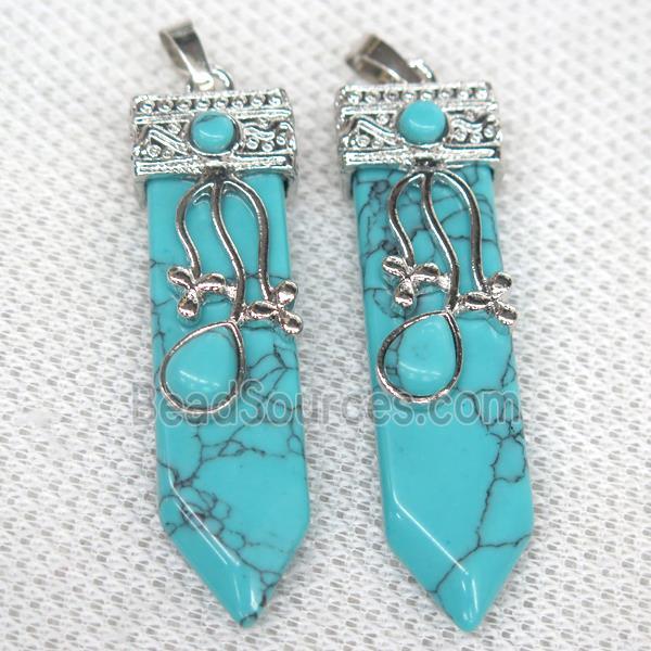 Turquoise arrowhead pendant