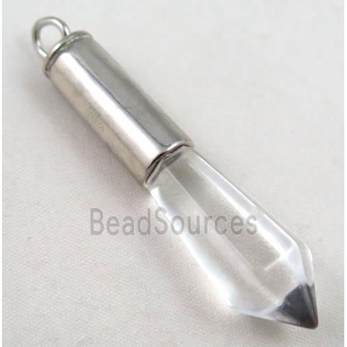 Crystal bullet pendant