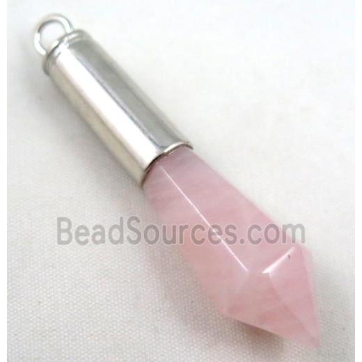 Rose Quartz bullet pendant