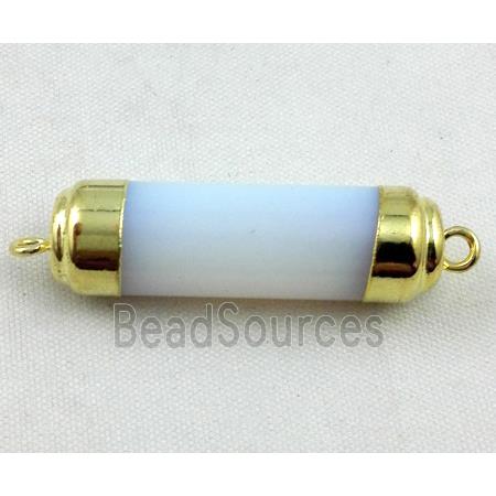 white opalite connector, stick