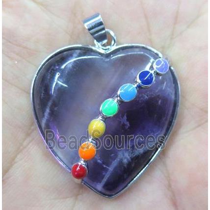 amethyst heart pendant