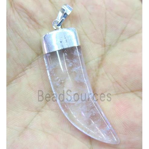 Clear Quartz horn pendant