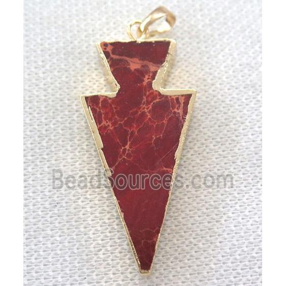 red Sea Sediment jasper pendant, arrowhead