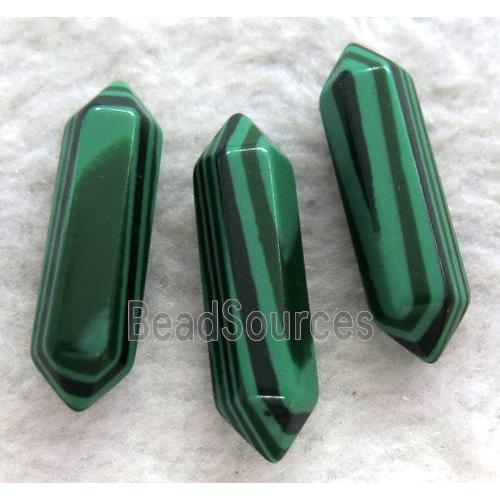 malachite bullet charm, no-hole