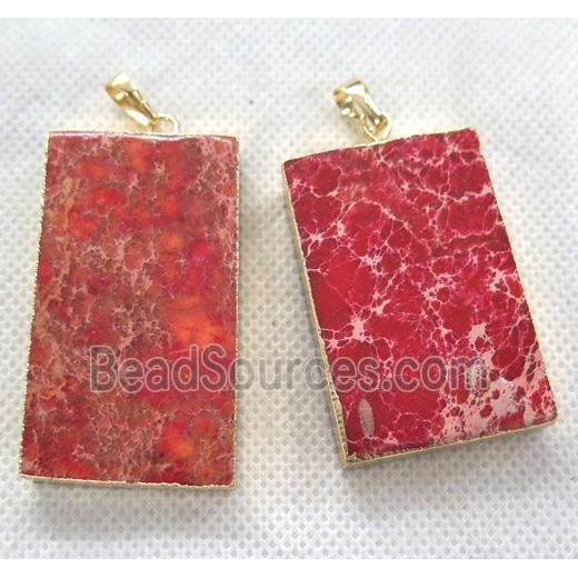 red Sea Sediment Jasper pendant, rectangle