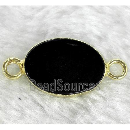 black onyx connector, oval