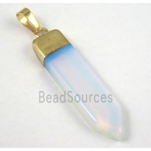 opalite jasper pendant, bullet