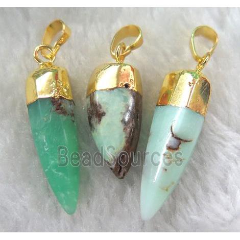 Australian Chrysoprase Bullet Pendant