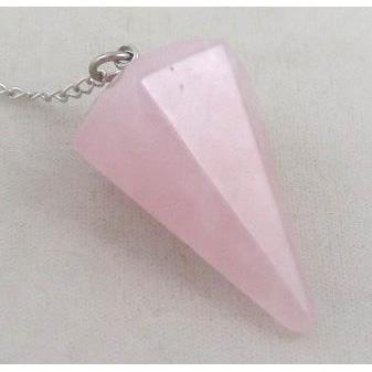 rose quartz pendulum pendant