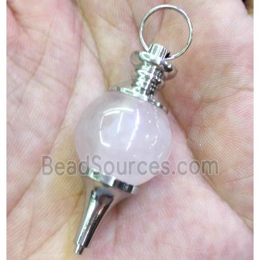 white jade pendant, platinum plated