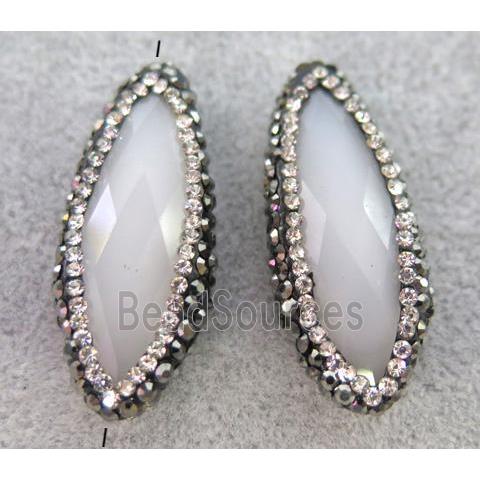 gemstone bead paved rhhinestone