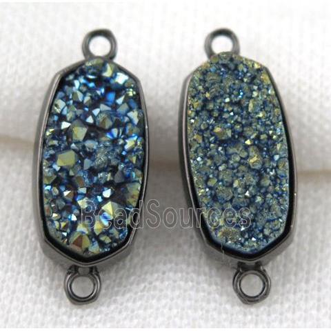 druzy quartz connector, black