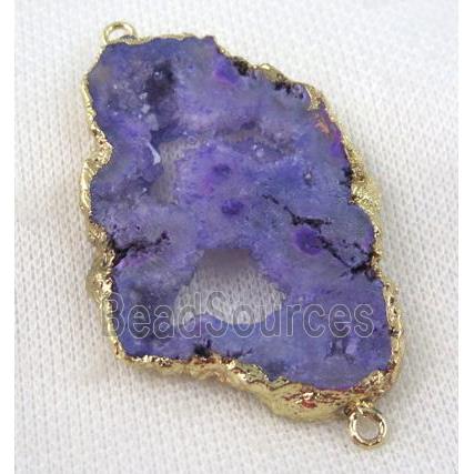 druzy sunagate connector, freeform