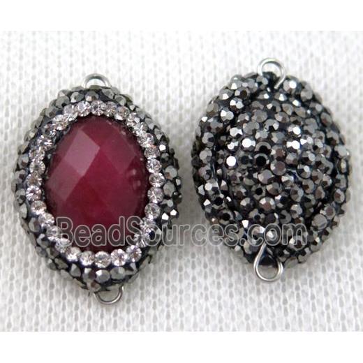 gemstone connector paved rhinestone