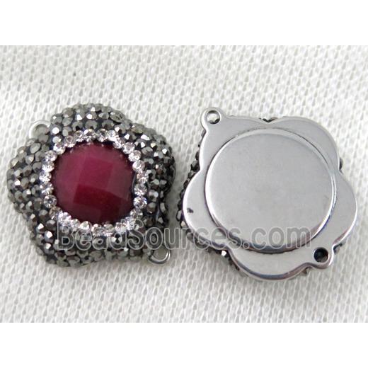 gemstone connector paved rhinestone