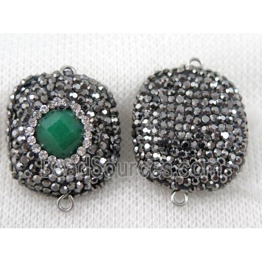 gemstone connector paved rhinestone