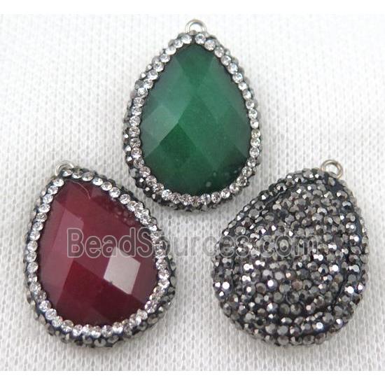 gemstone connector paved rhinestone