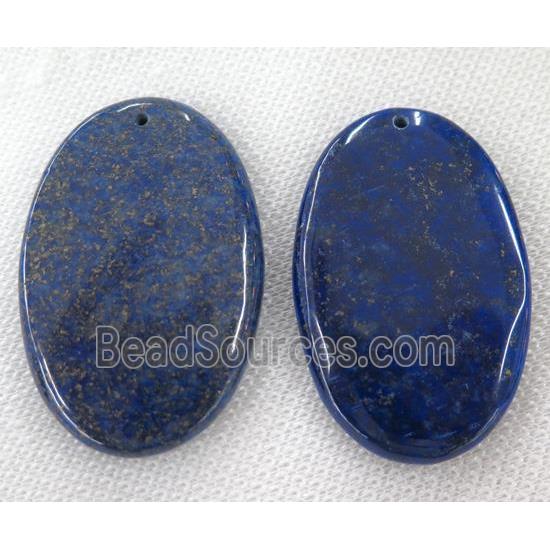 lapis lazuli pendant, oval, blue