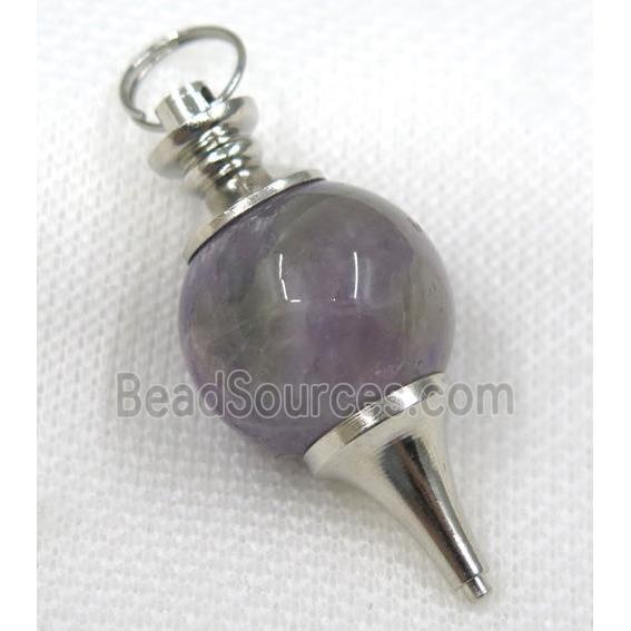 Amethyst Globe pendant, round, purple