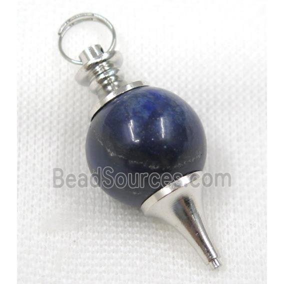 Lapis Lazuli Globe pendant, round, blue