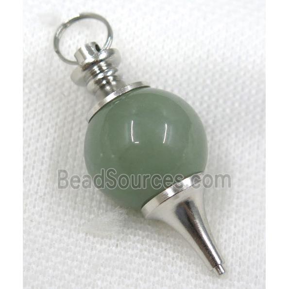 Green Aventurine Globe pendant, round