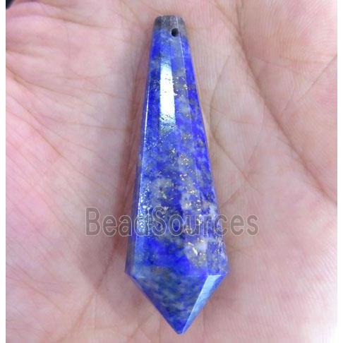 blue lapis lazuli pendulum pendant, faceted