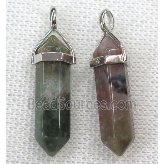 indian agate bullet pendant