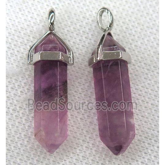 purple Fluorite bullet pendant