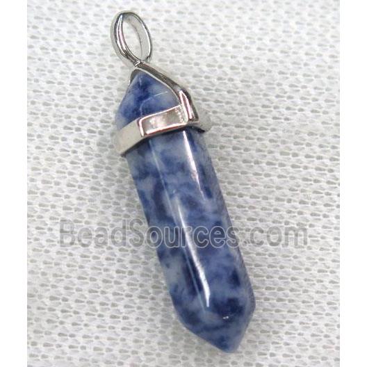 blue Sodalite bullet pendant