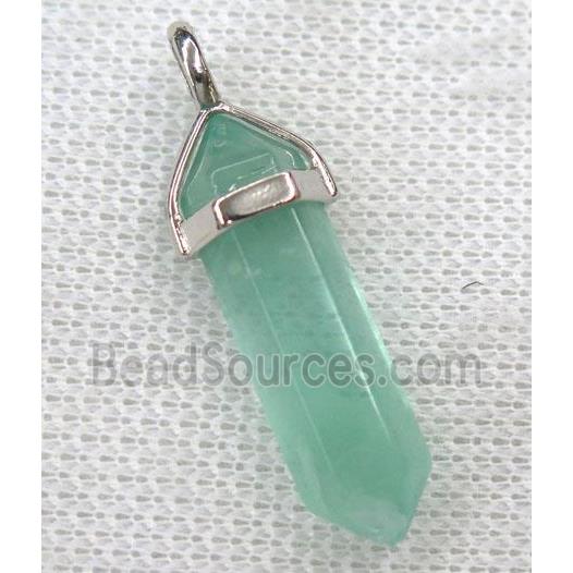 green Fluorite bullet pendant