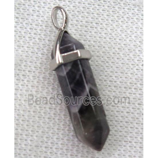 dogtooth Amethyst bullet pendant