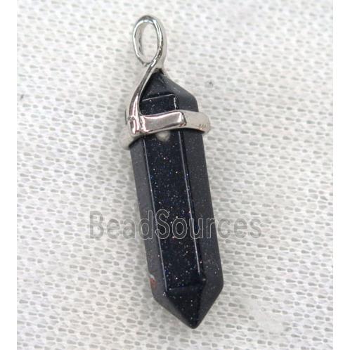 blue SandStone bullet pendant