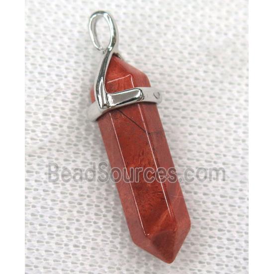 red jasper bullet pendant