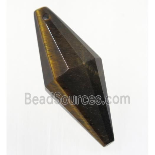 yellow Tigers eye stone pendulum pendant