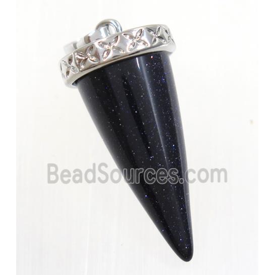 bule sandstone bullet pendant