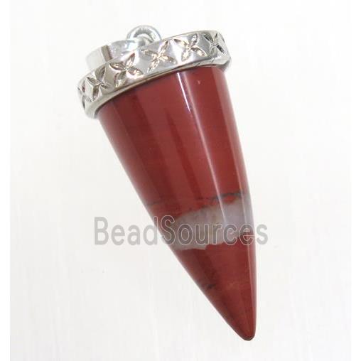 red jasper bullet pendant