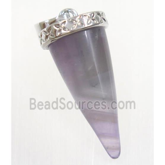 Amethyst bullet pendant