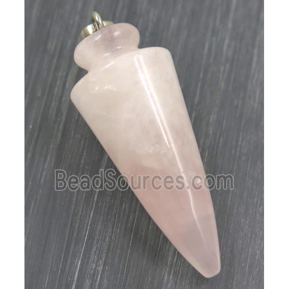 Rose Quartz bullet pendant