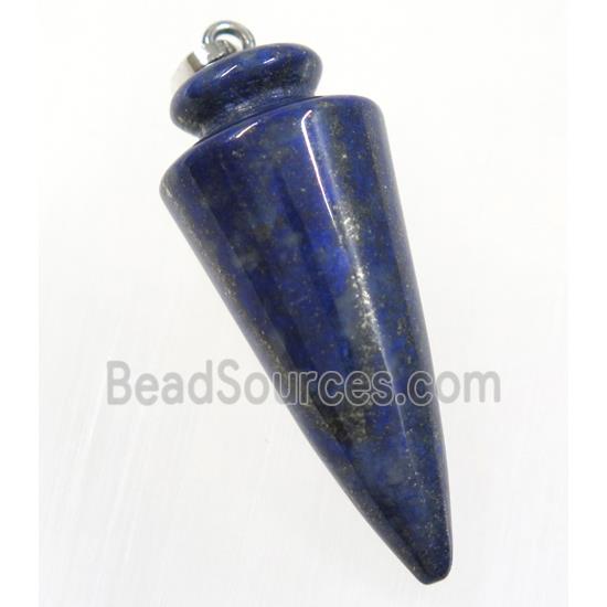 blue Lapis Lazuli bullet pendant