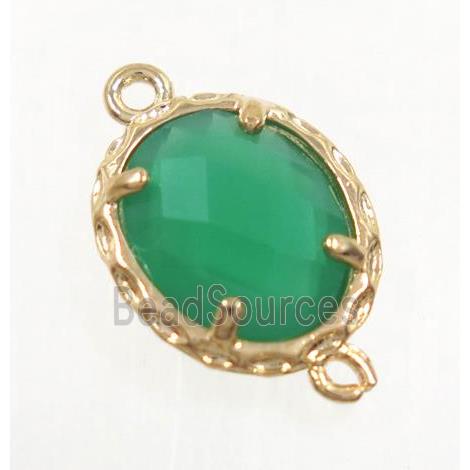 gemstone connector, gold plated