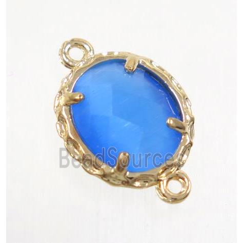 gemstone connector, gold plated